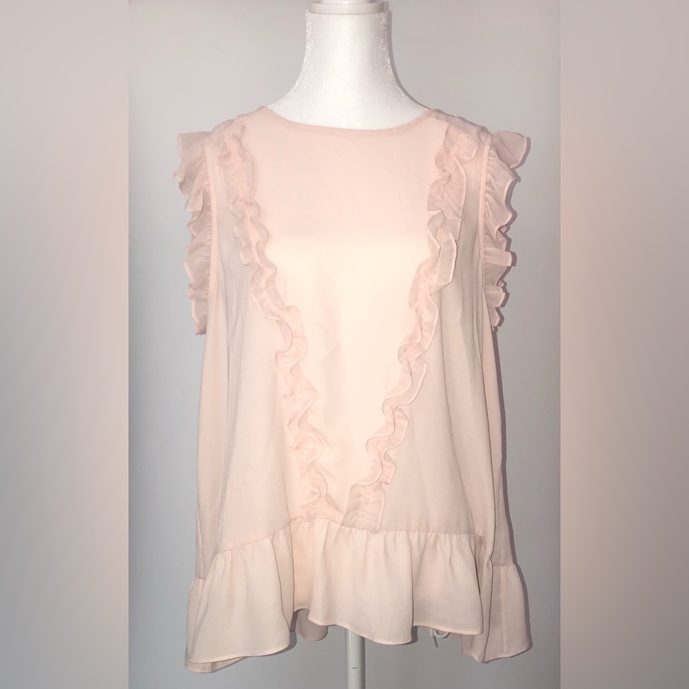 CeCe Pink / Peach‎ Ruffle Top